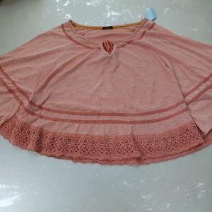 Rue 21 light orange poncho top size XL